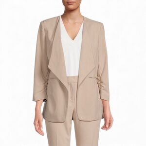 PREMISE Beige Waterfall Open Front Blazer Medium NWT
